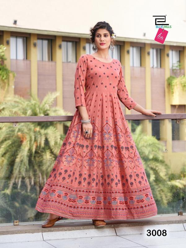 BH Festival Night 3 Long Rayon Designer Kurtis Edition